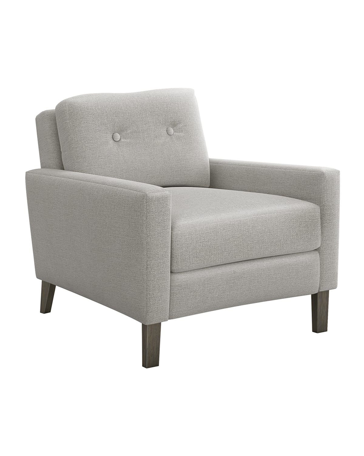 Interlude Home Aventura Chair In Faux Linen Gray