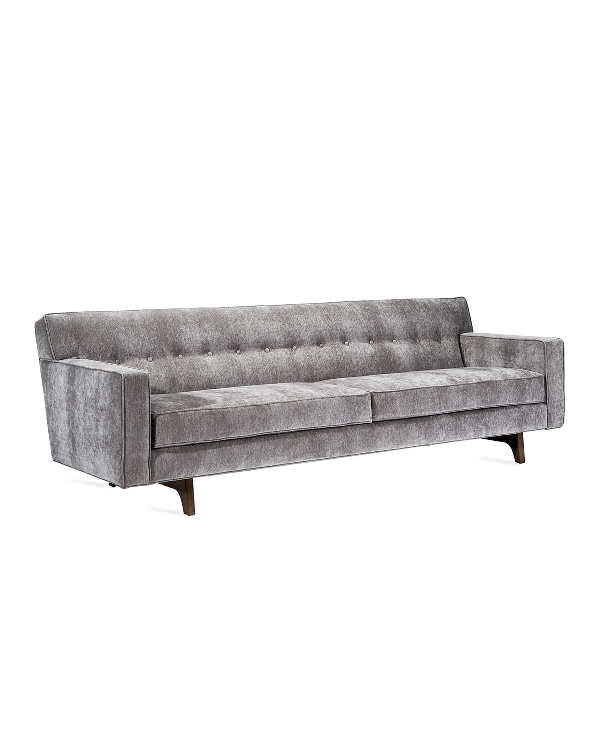 Interlude Home Chelsea Sofa 96" In Gray Velvet