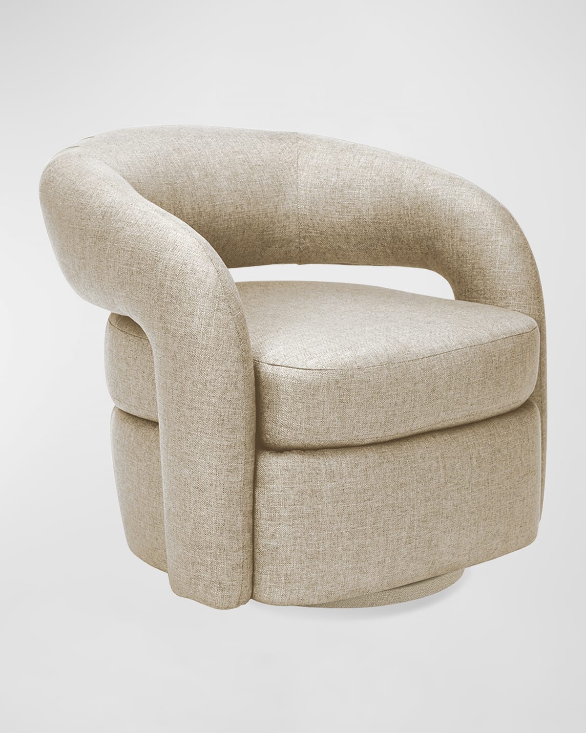 Interlude Home Targa Swivel Chair In Neutral