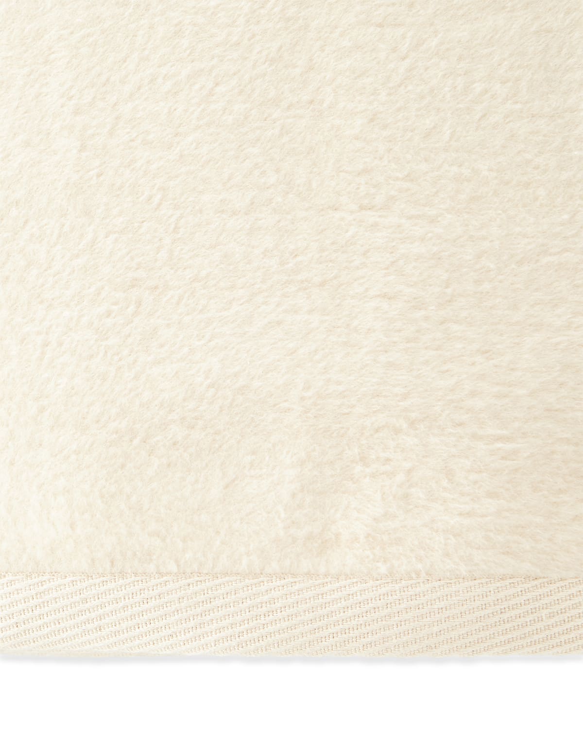 Sferra St. Mortiz Full/queen Plushed Combed Cotton Blanket, 90" X 90" In Ivory
