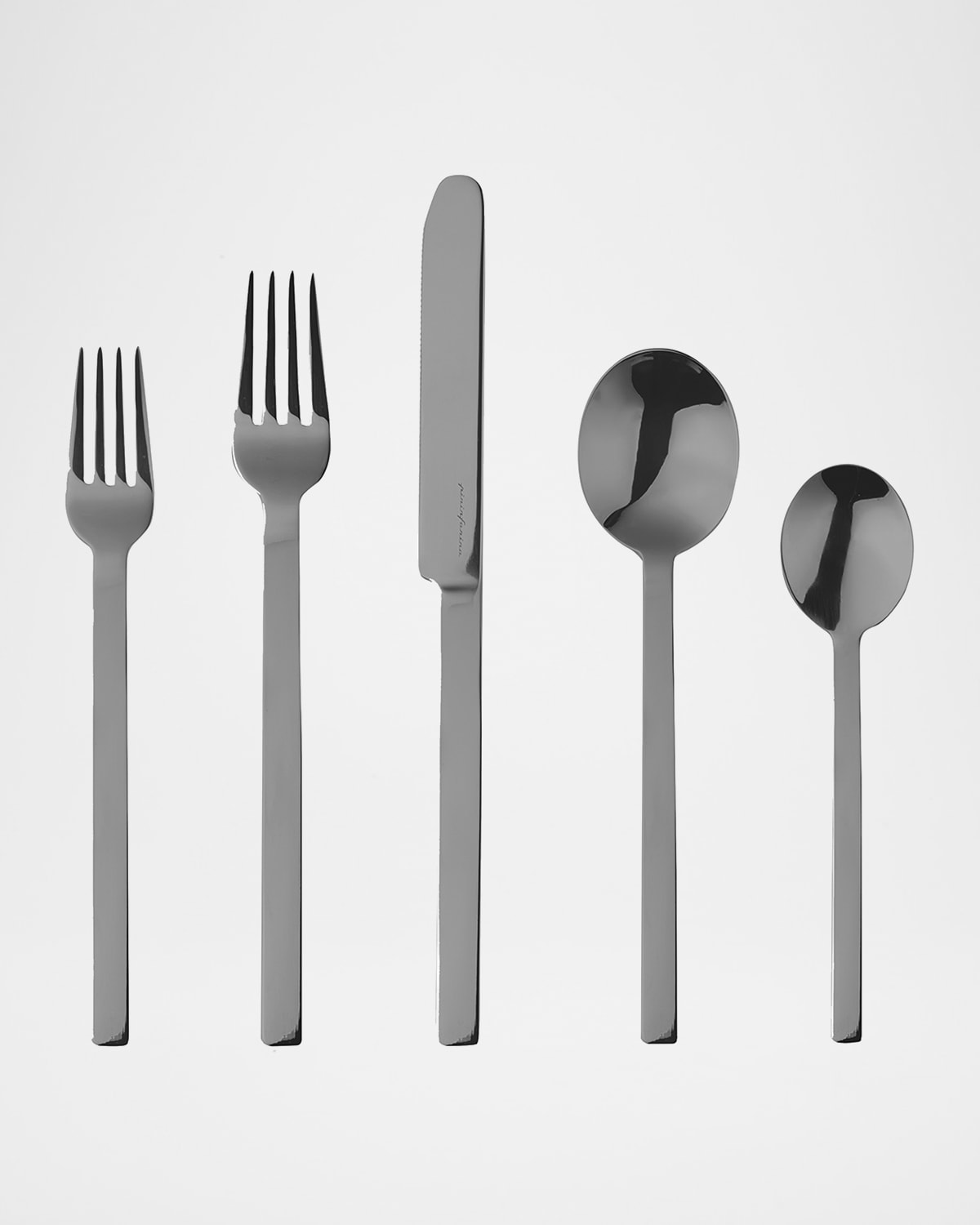 Mepra Stile Nero 5-piece Flatware Place Setting In Black