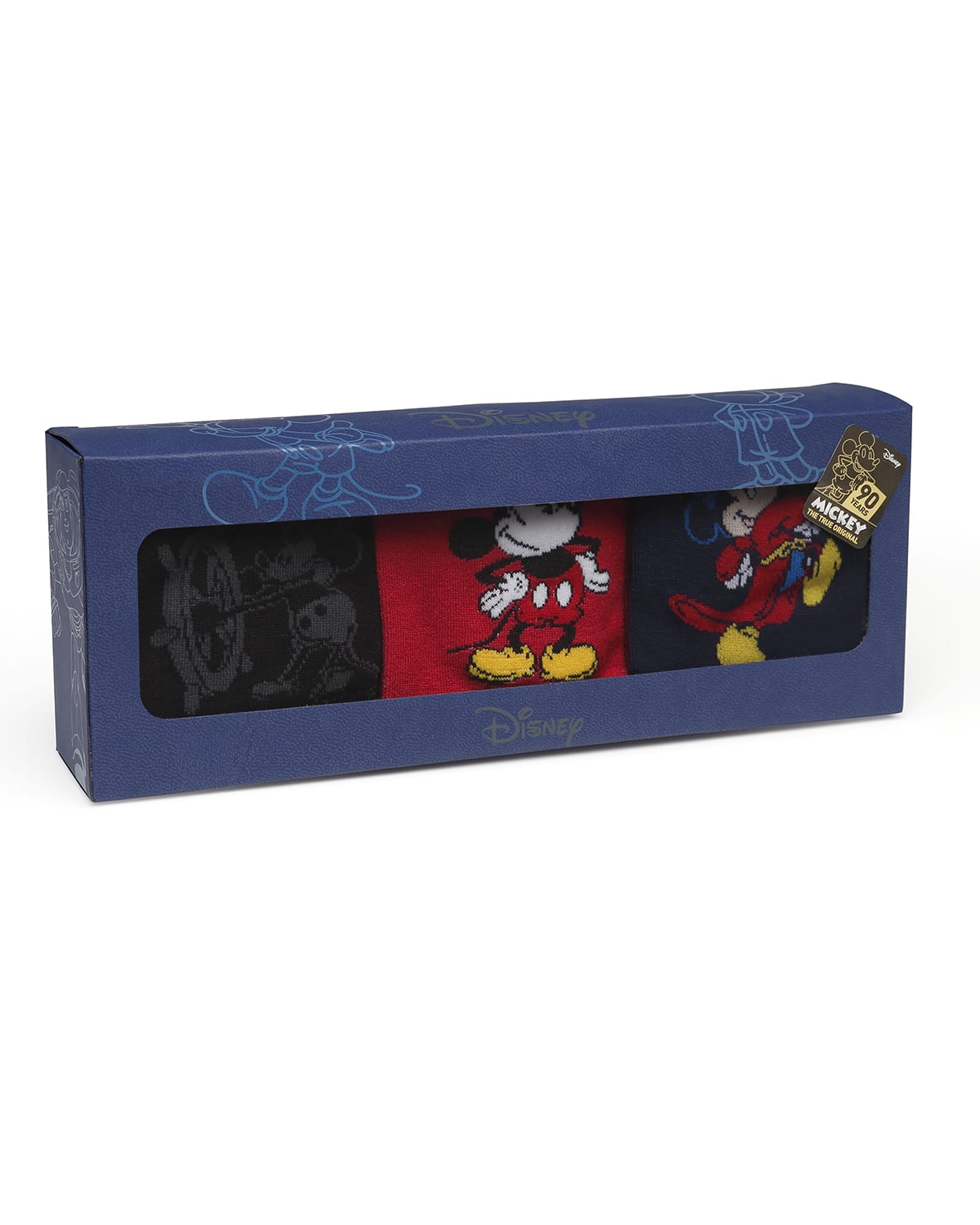 Men's 90th Anniversary Mickey Mouse Disney Socks in 3 Pack