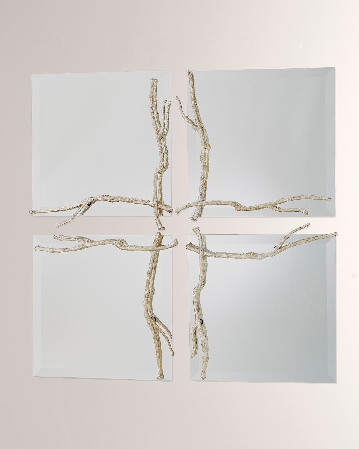 Global Views Twig Mirror In Silver