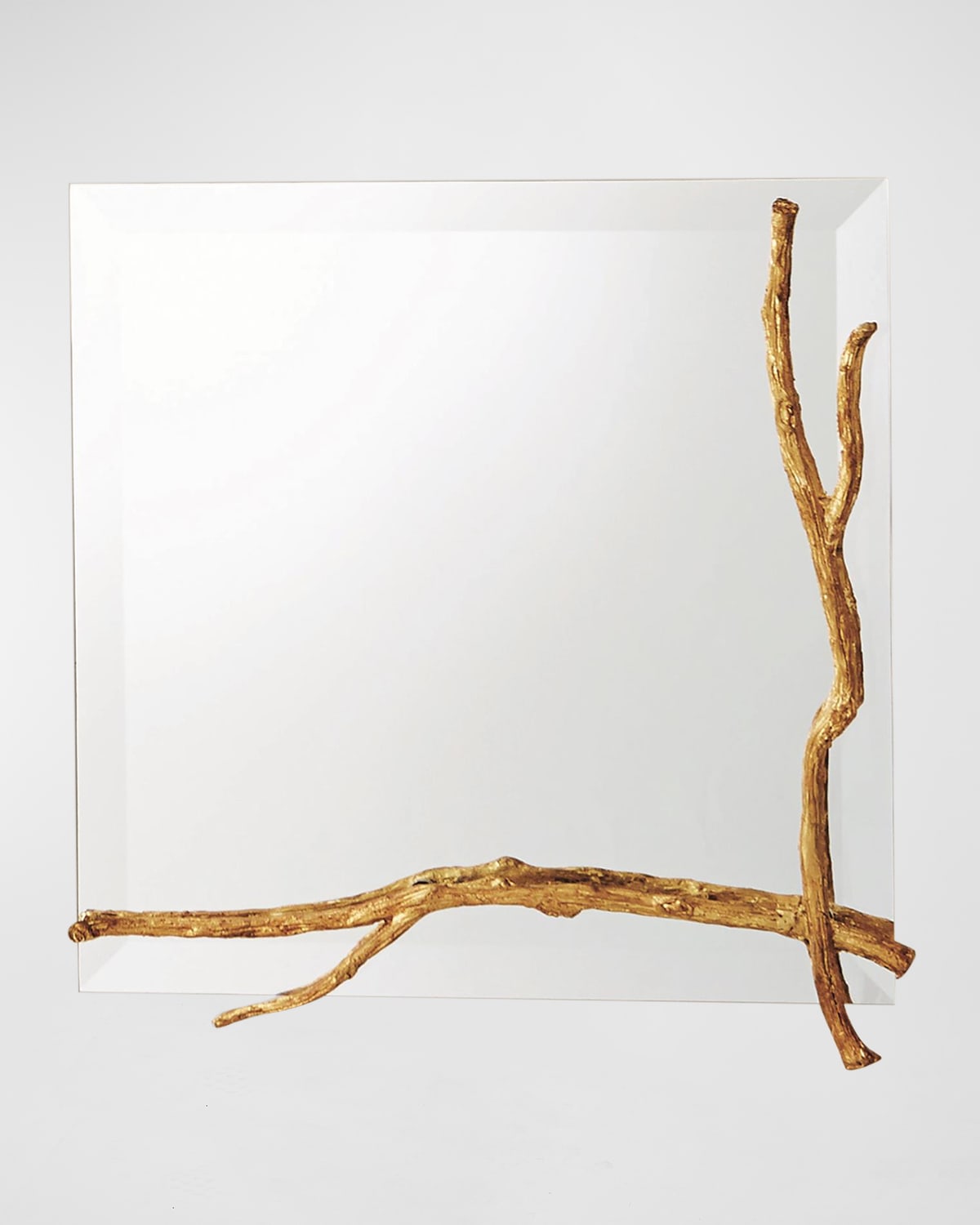 Shop Global Views Twig Mirror In Gold