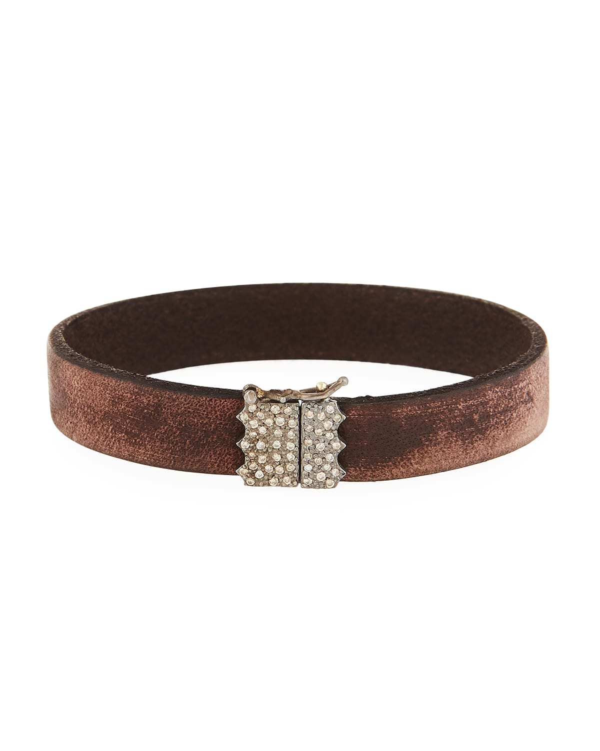 Armenta New World Diamond & Leather Bracelet