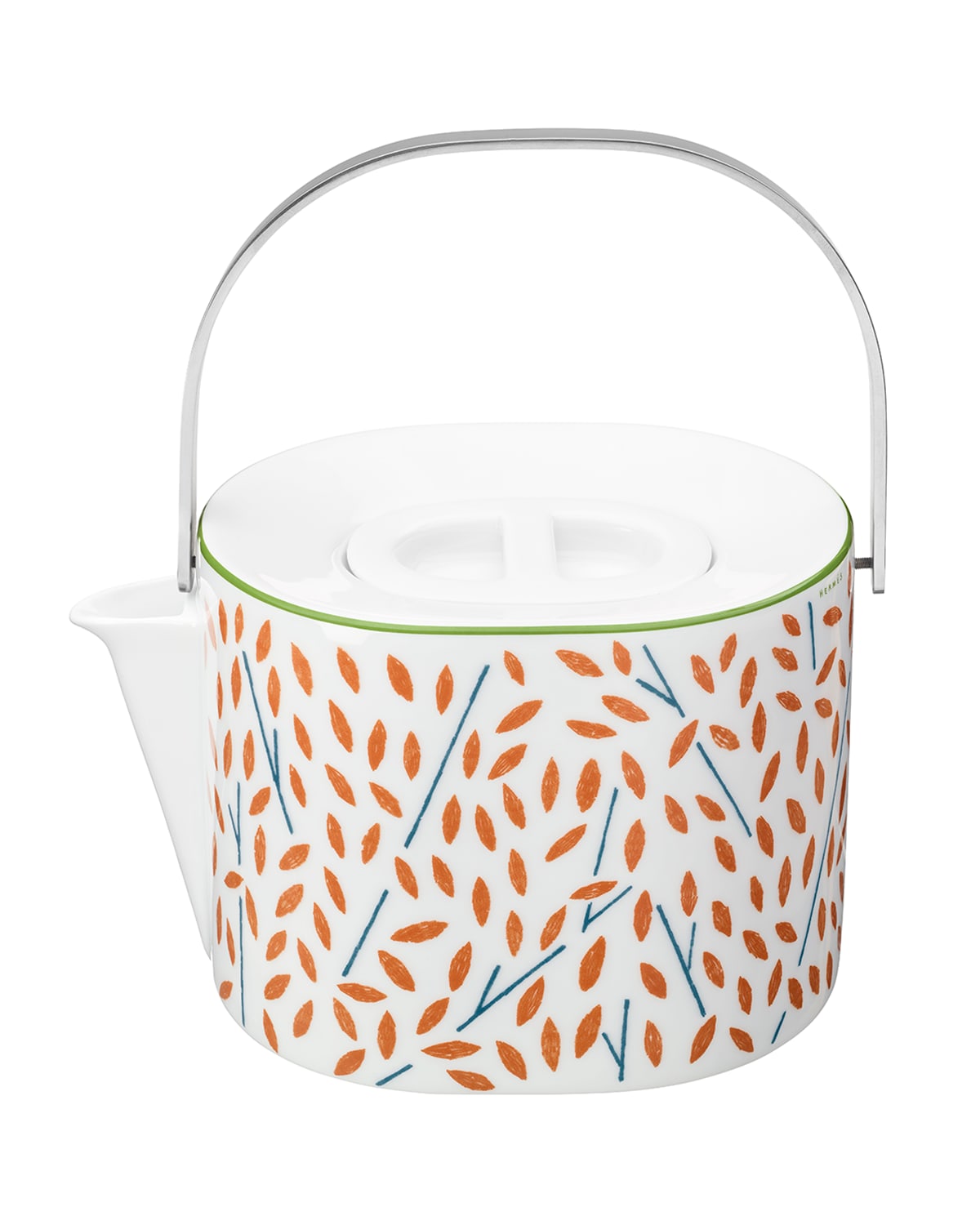 Pre-owned Herms A Walk In The Garden Teapot In Multi