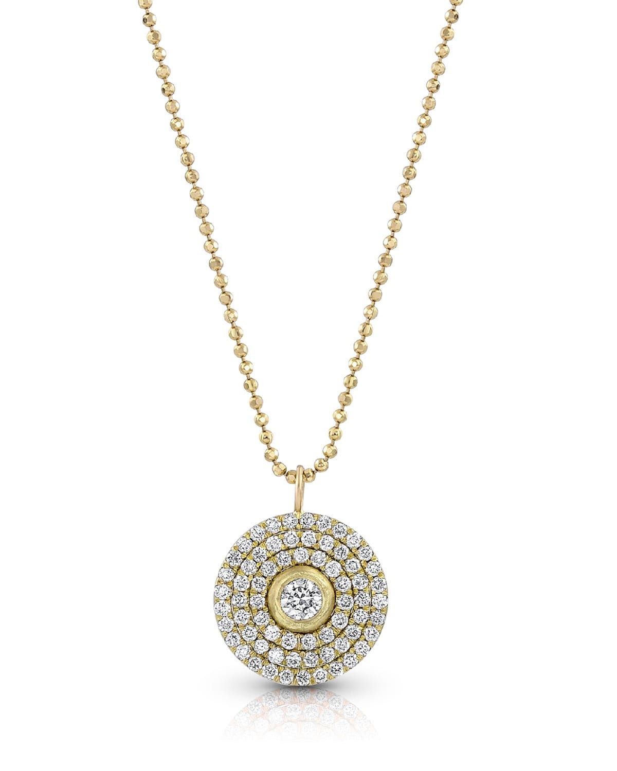 Dominique Cohen 18k Gold Mosaic Diamond Pendant Necklace (Medium)