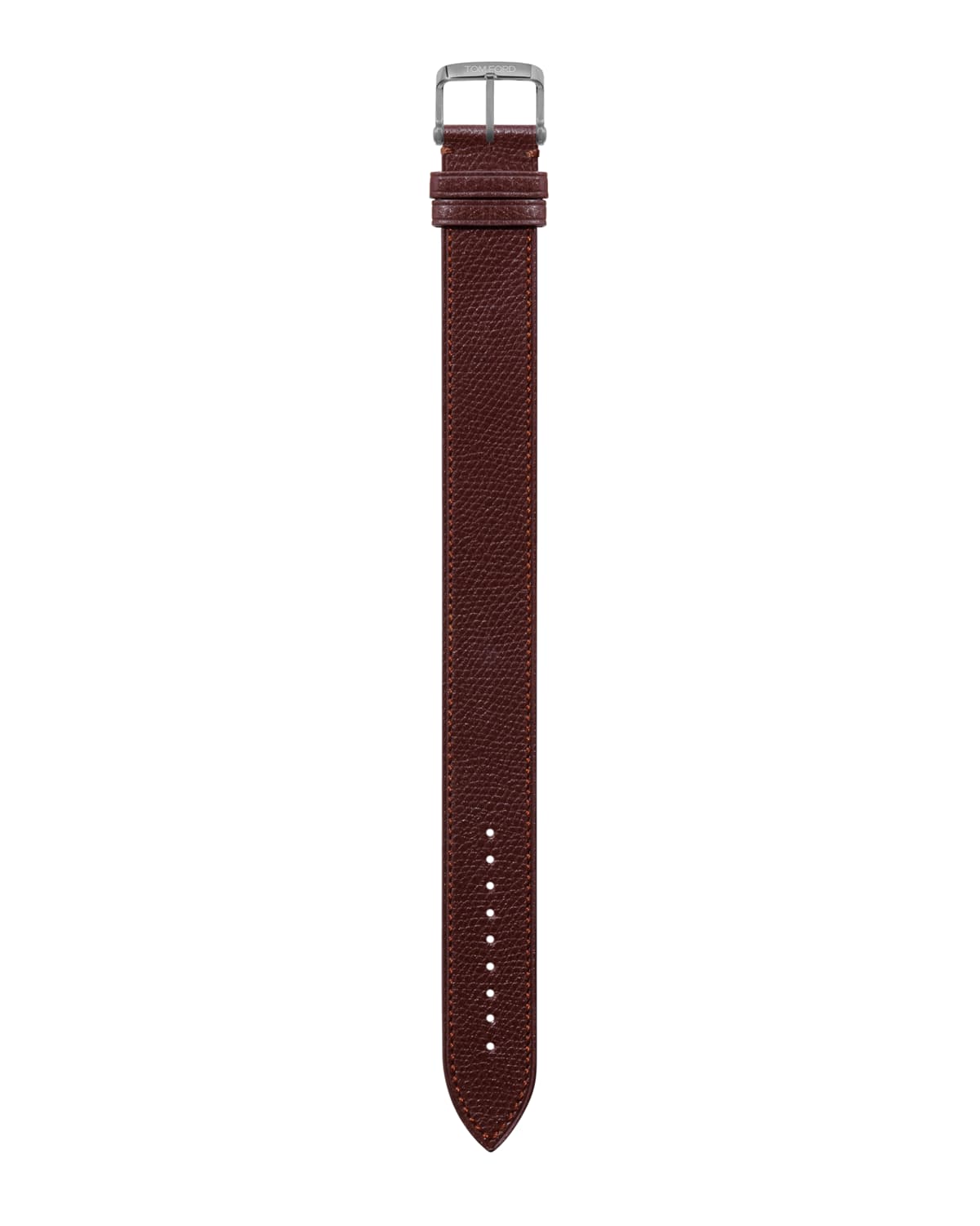 Tom Ford Large Pebble Grain Leather Strap In Brown