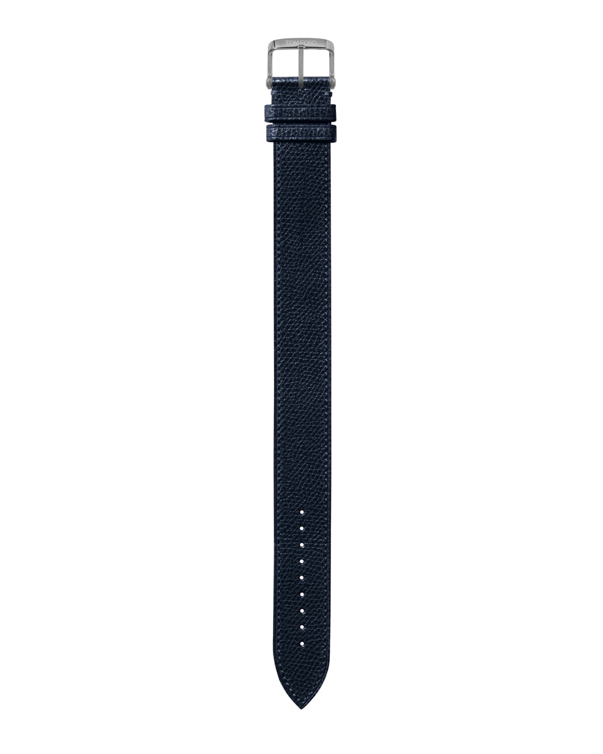 Shop Tom Ford Large Pebble Grain Leather Strap In Indigo