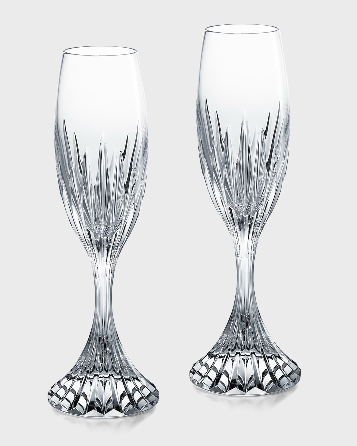 The Martha, By Baccarat Massena Champagne Flutes, Set Of 2 In Gray