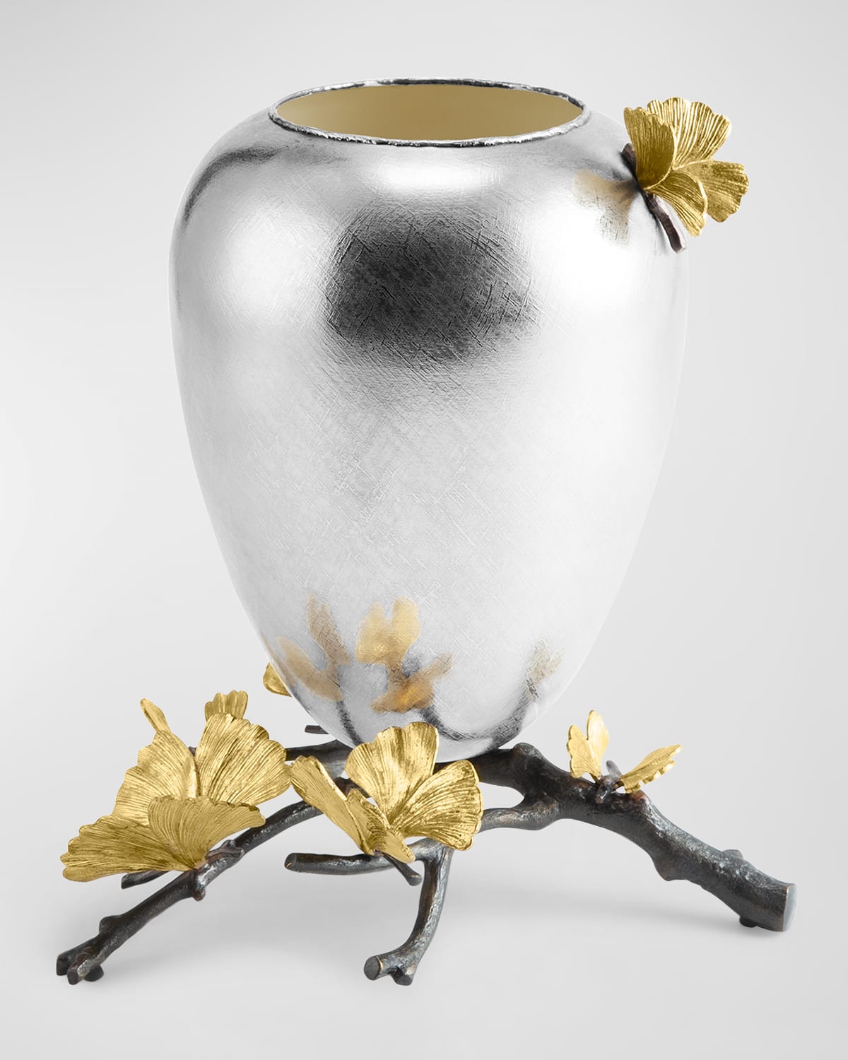 Michael Aram Medium Butterfly Ginkgo Vase In Bronze