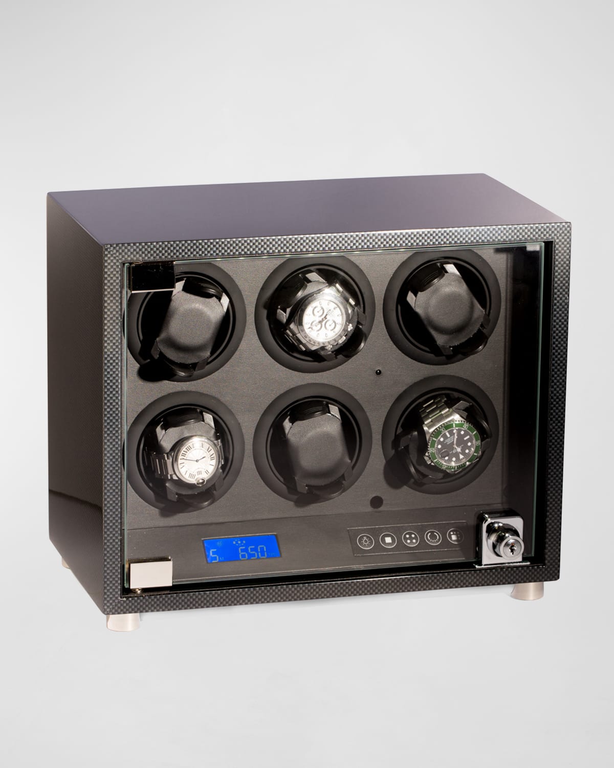 Carbon Fiber-Design 6-Watch Winder