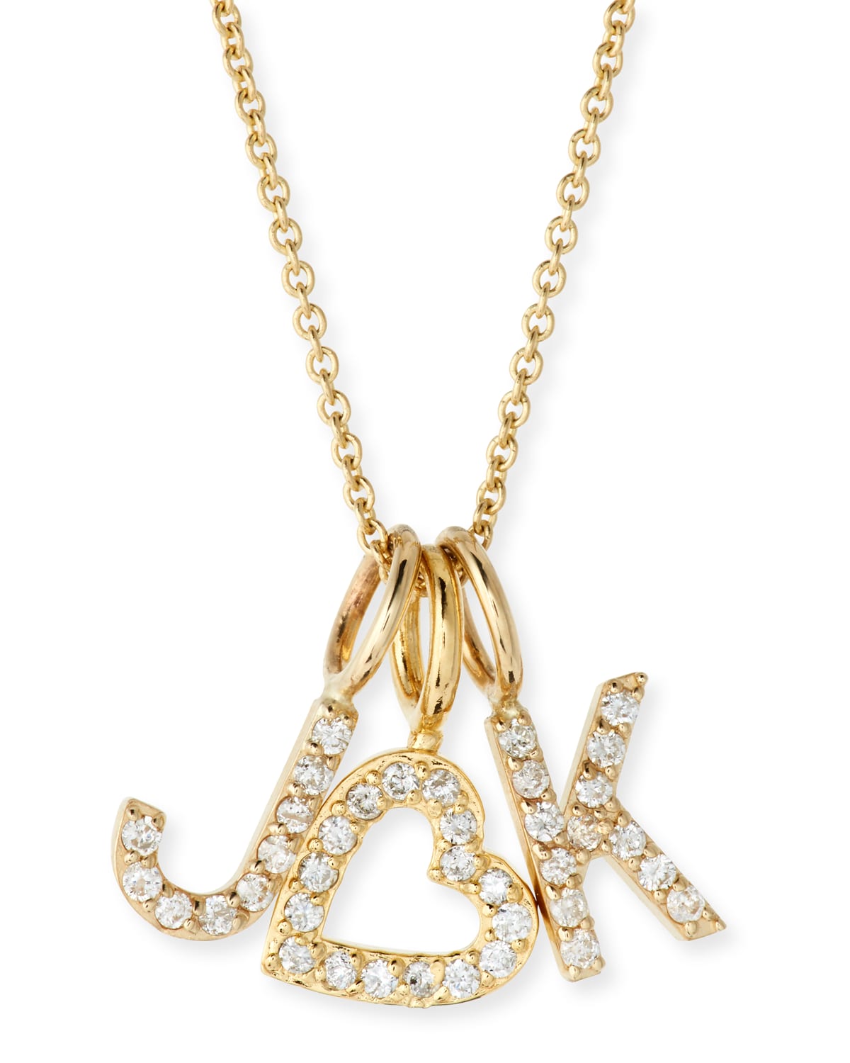 Sarah Chloe Amelia Layered Diamond Initial Necklace