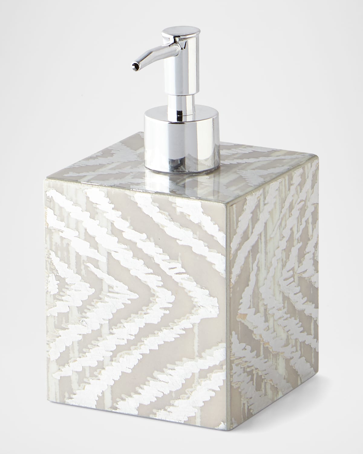 Kim Seybert Zebra Soap Pump Dispenser In Gray