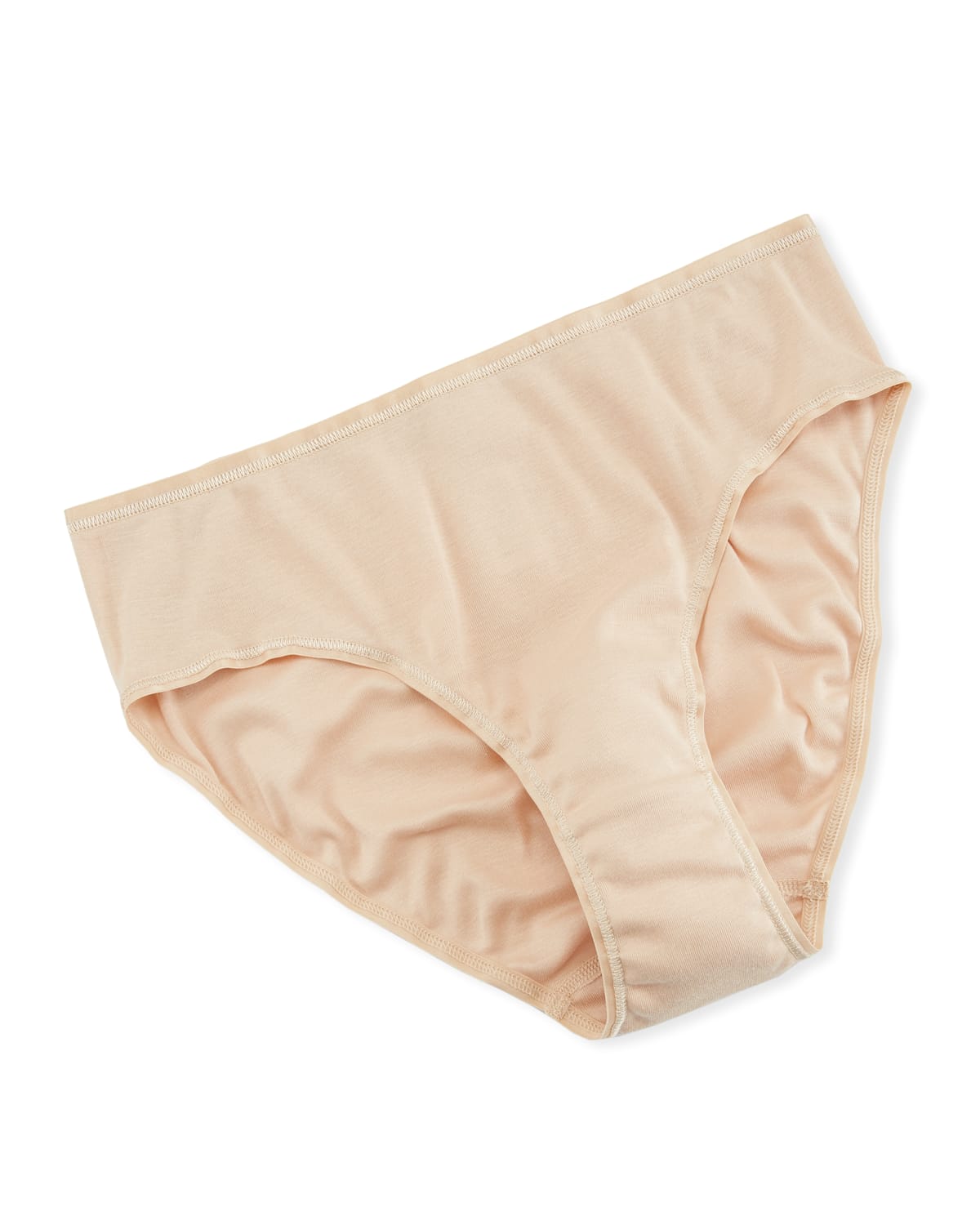 Shop Hanro Cotton Seamless High-leg Briefs In Skin