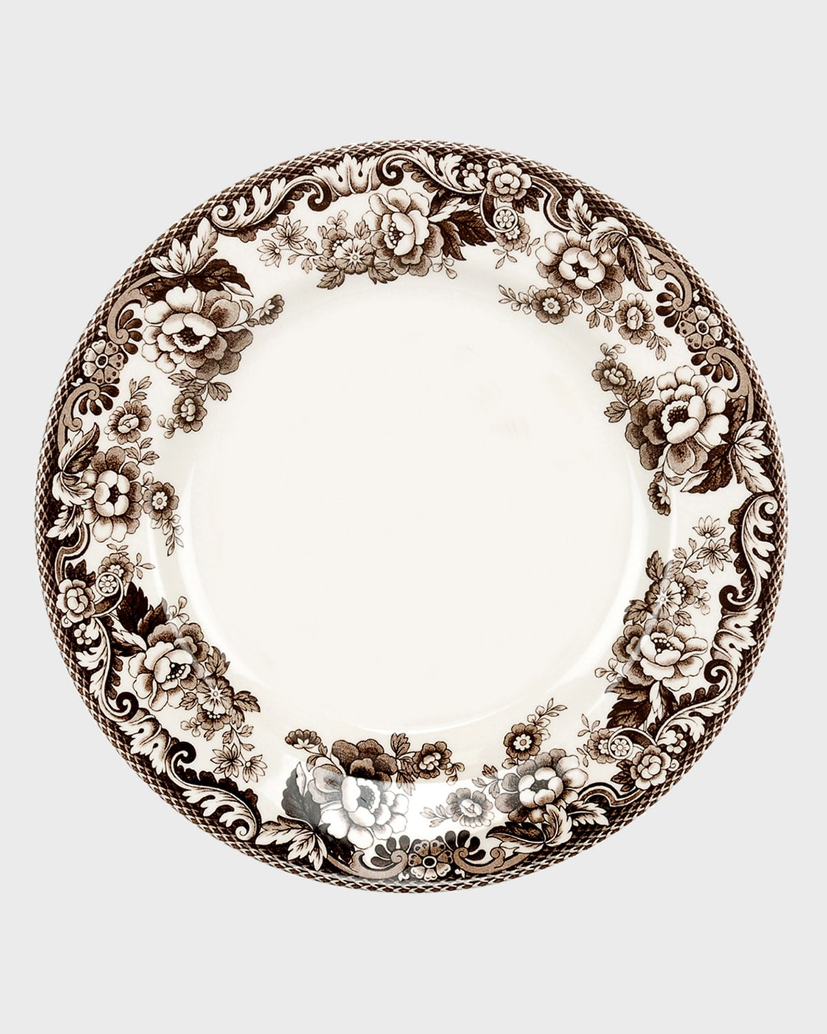 Shop Spode Delamere Dinner Plate In White/brown