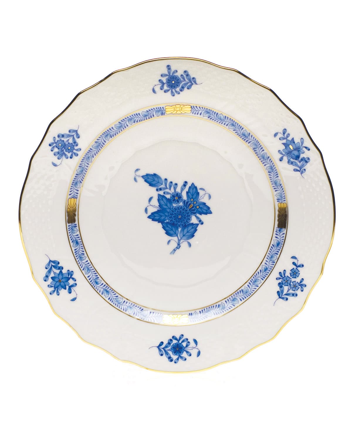 Herend Chinese Bouquet Salad Plate In Blue