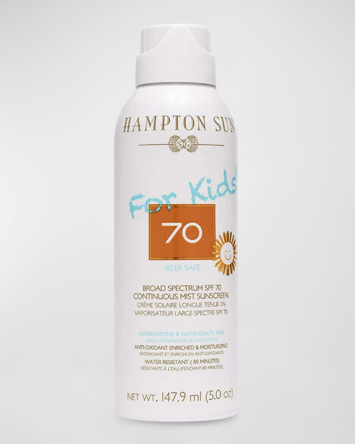 Hampton Sun SPF 70 For Kids! Continuous Mist, 5 oz.