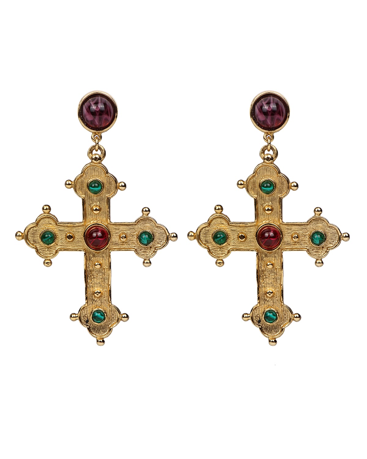 Ben-amun Multicolor Cross Dangle Earrings