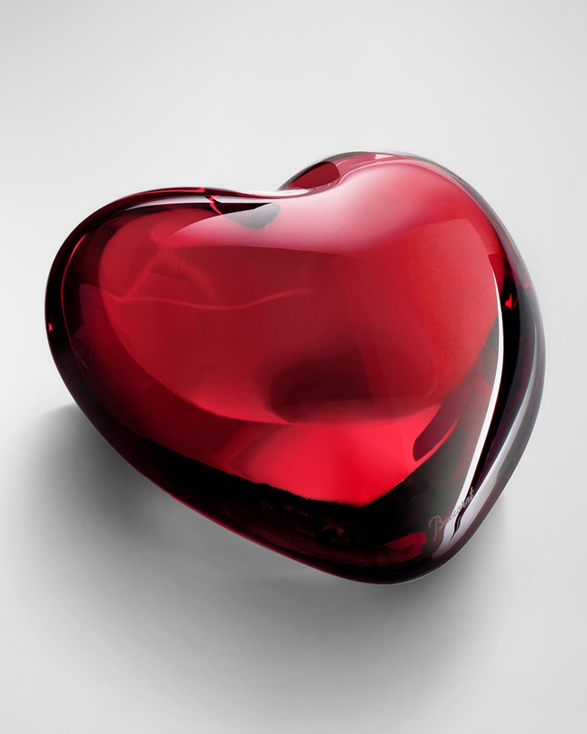 Shop Baccarat Clear Puffed Heart In Ruby