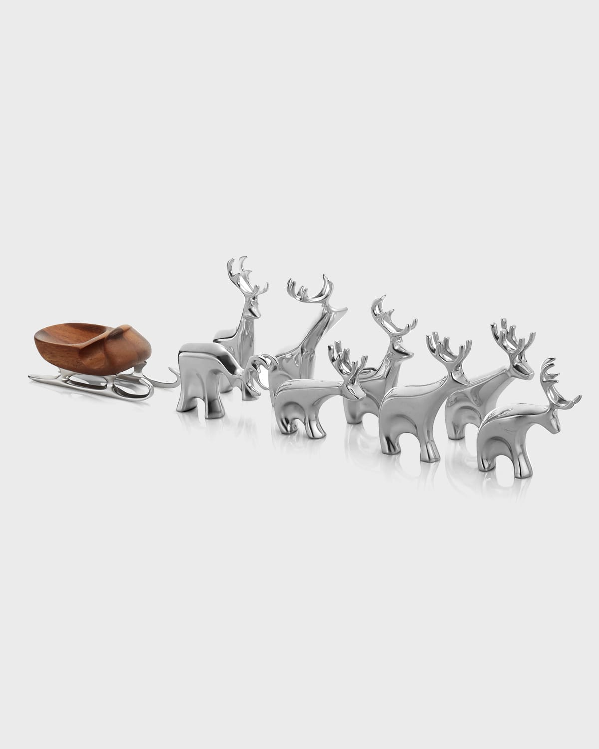 9-Piece Holiday Miniature Reindeer Set