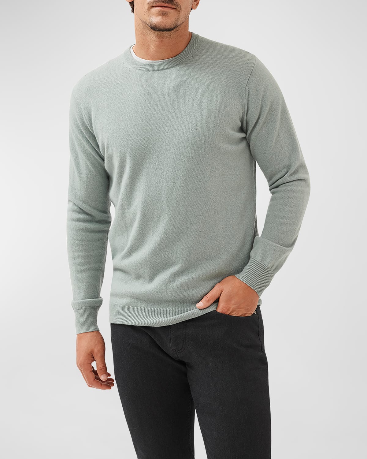 Rodd & Gunn Men's Queenstown Optim Wool-cashmere Sweater In Sage