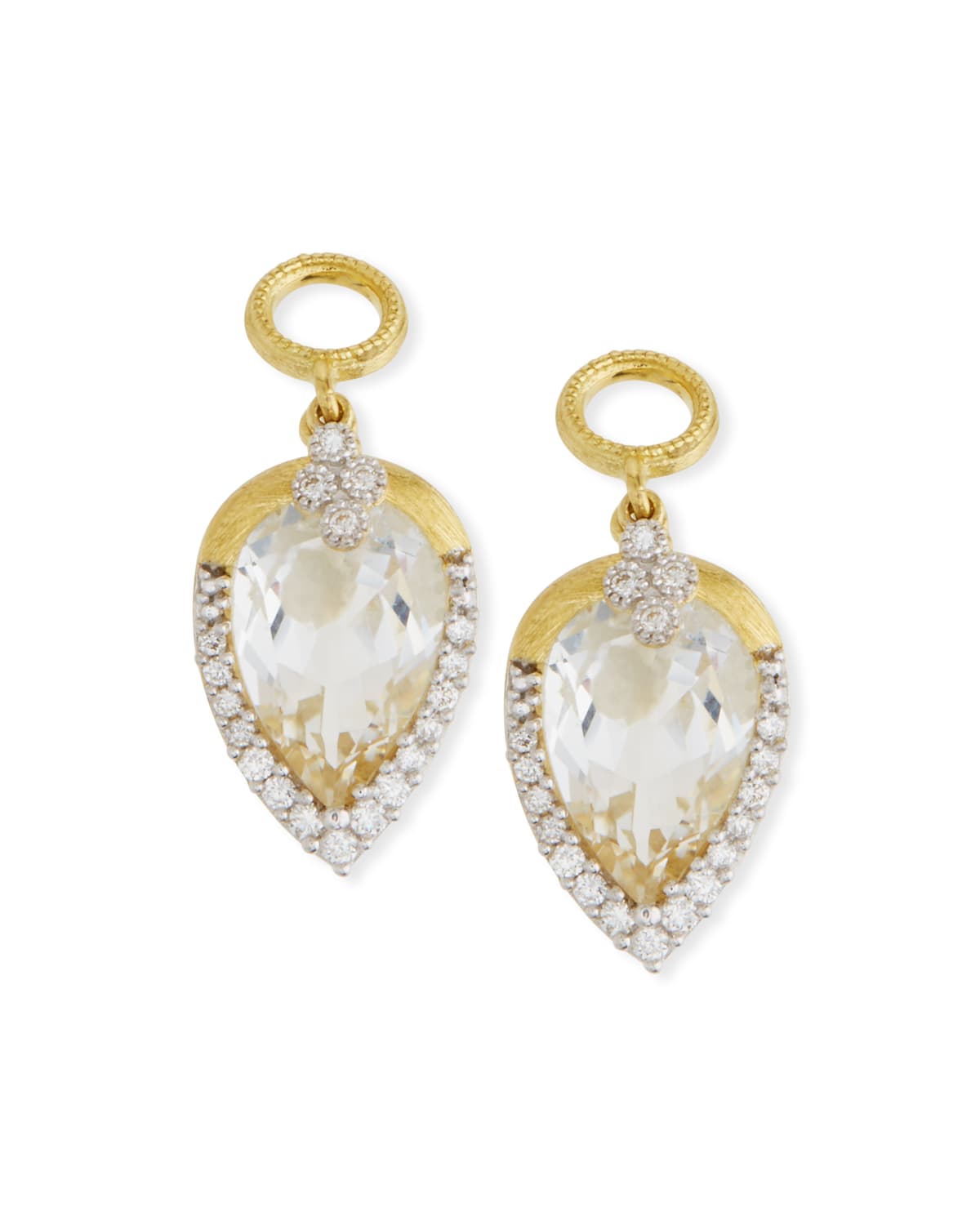 18k Gold Provence Delicate Topaz Pear Earring Charms