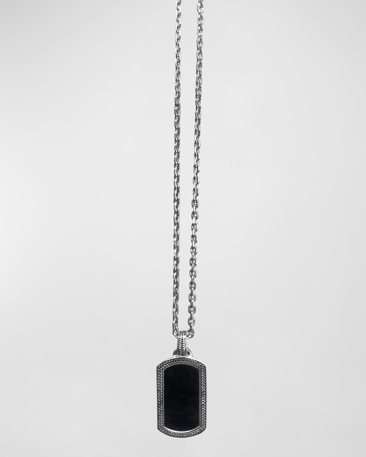 Jan Leslie Men s Onyx Dog Tag Necklace 20