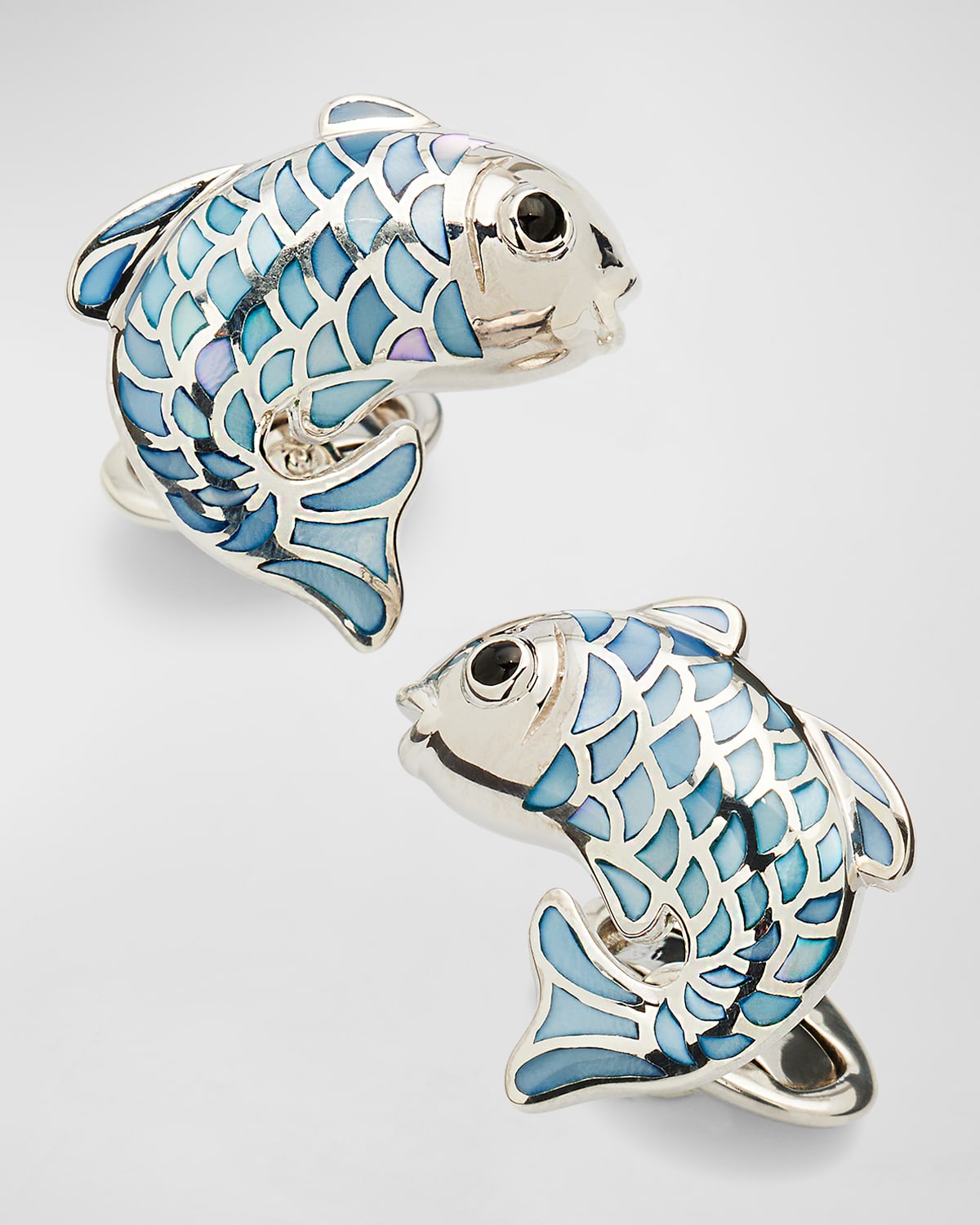 Men's Koi Fish Mother-of-Pearl Cufflinks