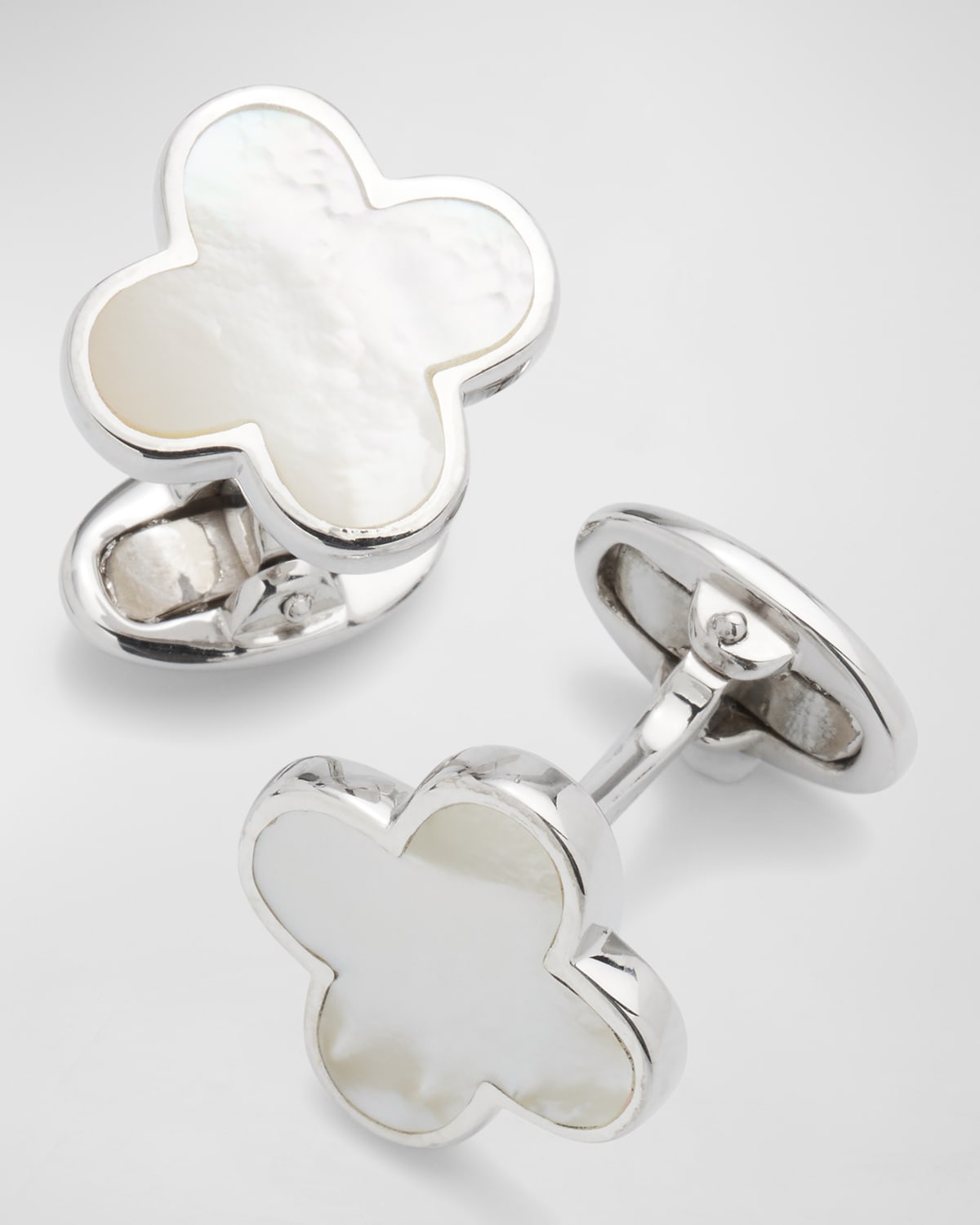 Mother-of-Pearl Clover Cuff Links