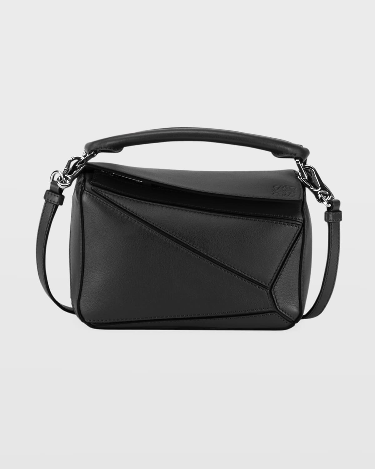 Loewe Puzzle Mini Classic Satchel Bag In Black