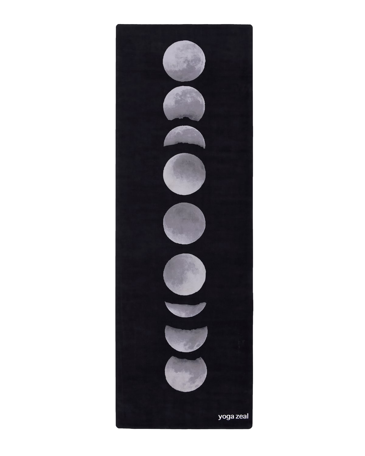 Yoga Zeal Moon Phases Printed Yoga Mat In Black