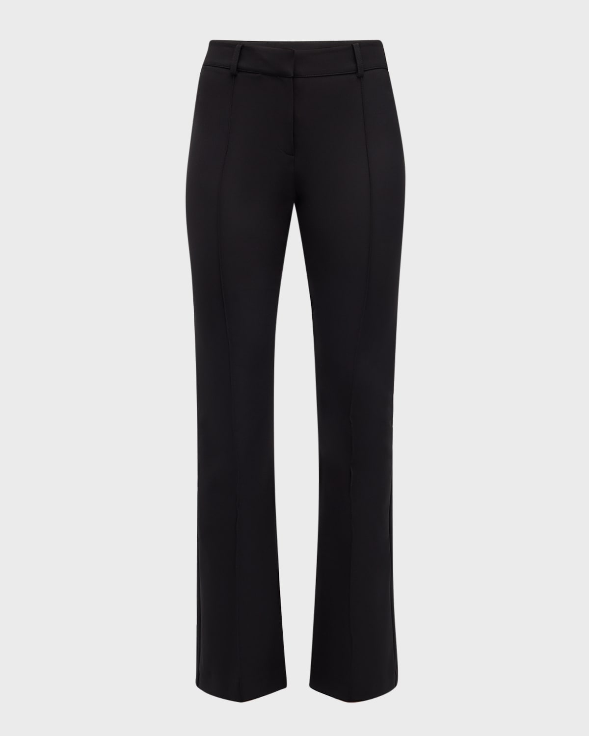 Shop Veronica Beard Hibiscus Pintuck Boot-cut Pants In Black