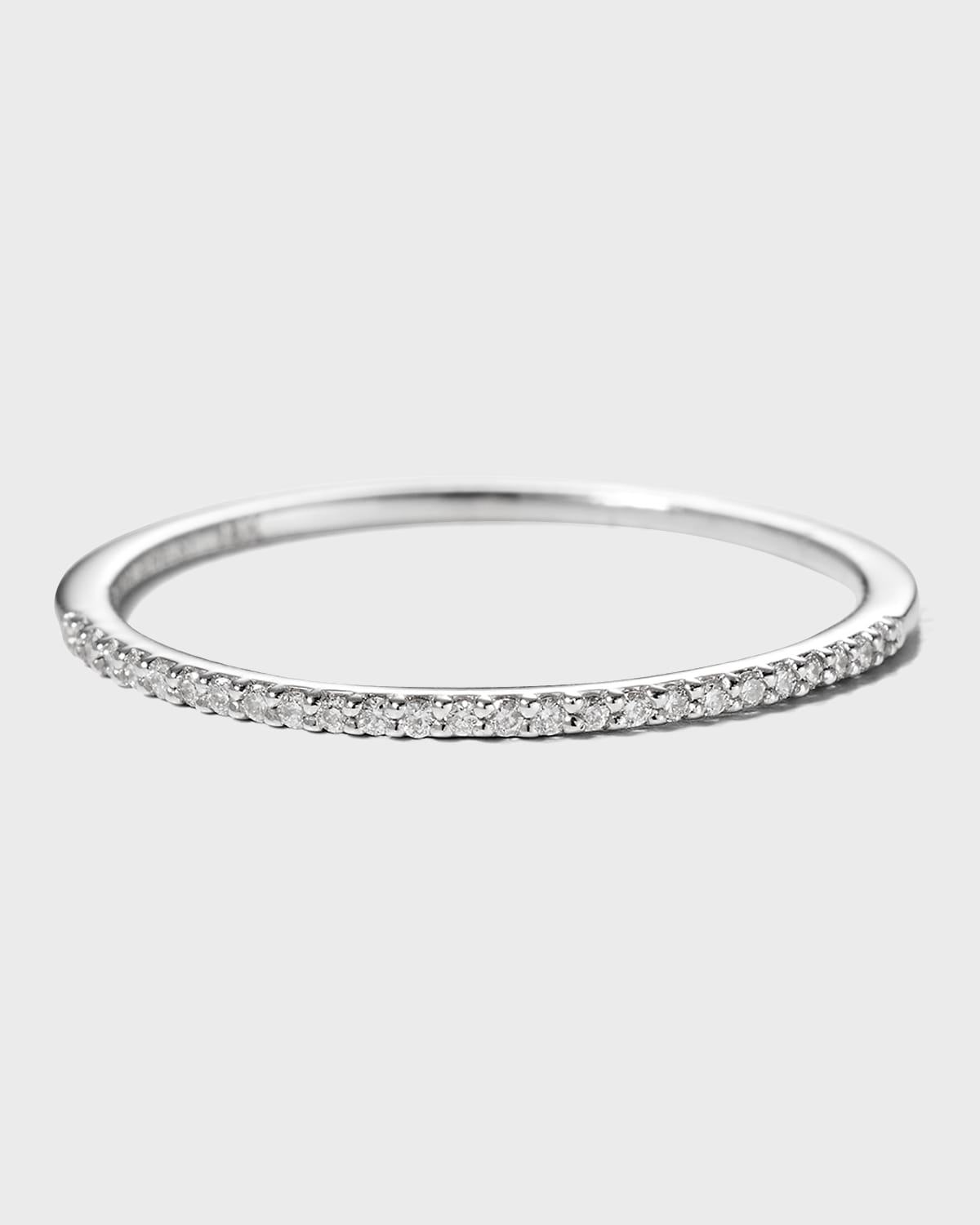 Lana 14k Gold Thin Diamond Stacking Ring In Silver