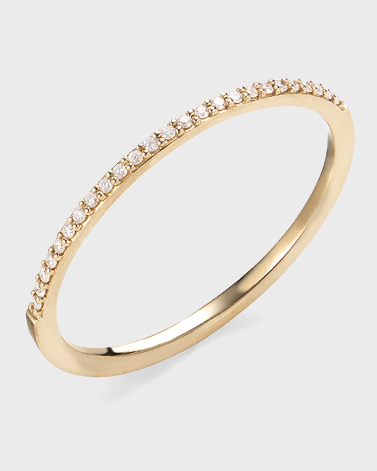 LANA JEWELRY 14k Gold Thin Flawless Diamond Stack Ring