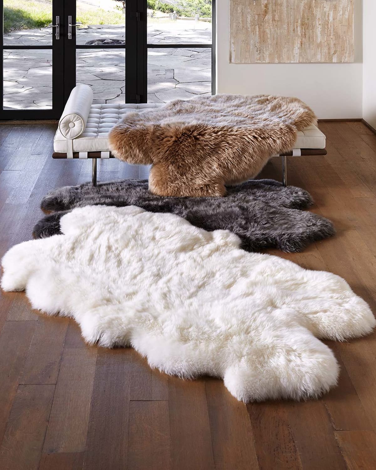 Shop Ugg Sheepskin Area Throw Rug, 4' X 6' In Grey