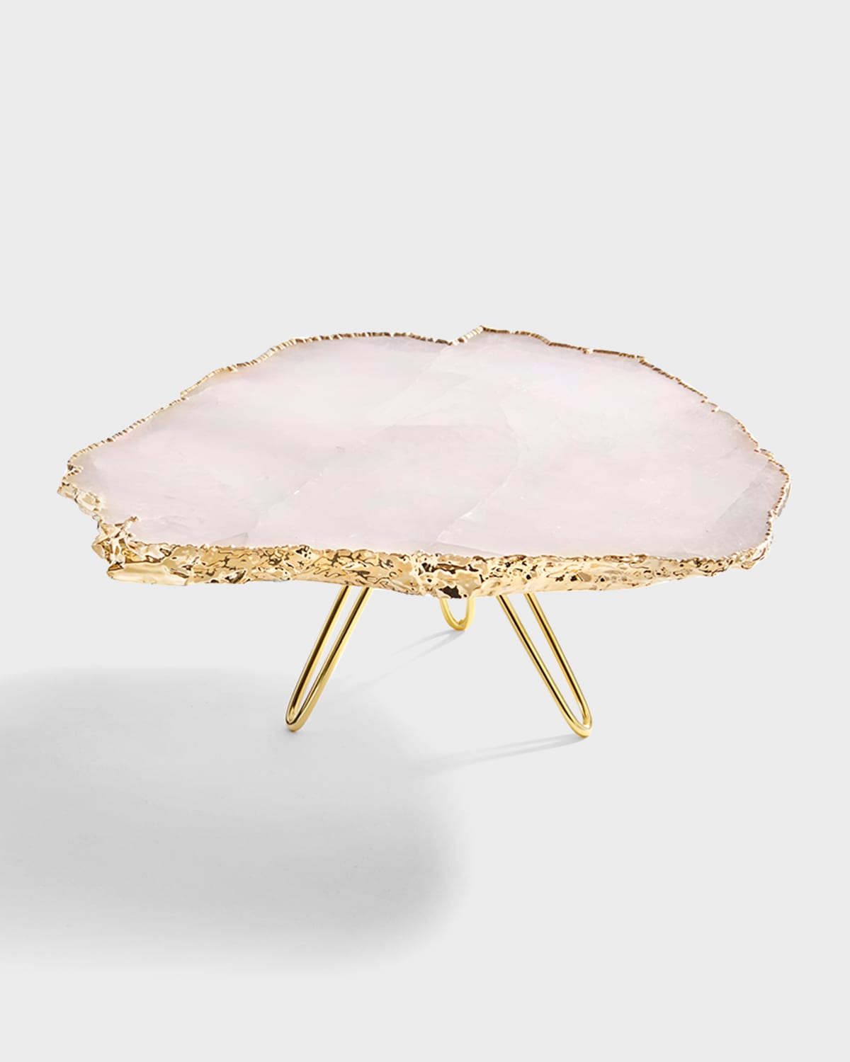 ANNA NEW YORK TORTA ROSE QUARTZ CAKE STAND, GOLD PROD219230050