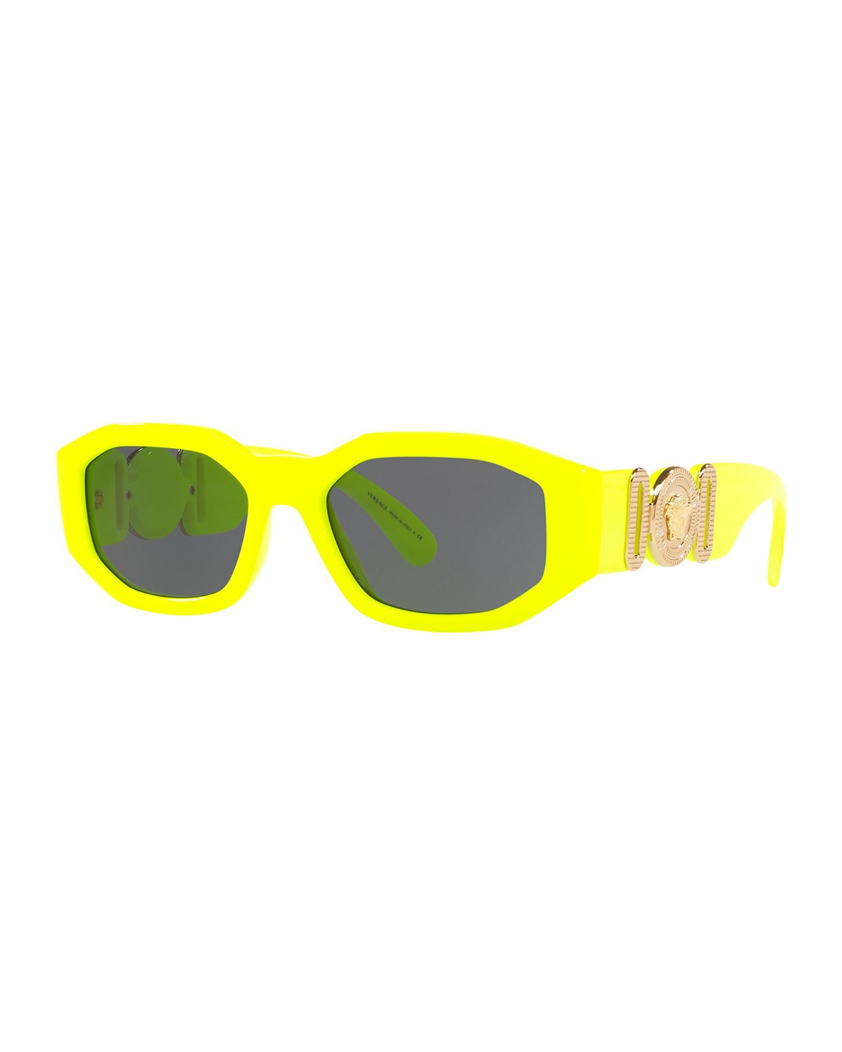 Versace 0ve4361 53mm Hexagon Sunglasses In Yellow