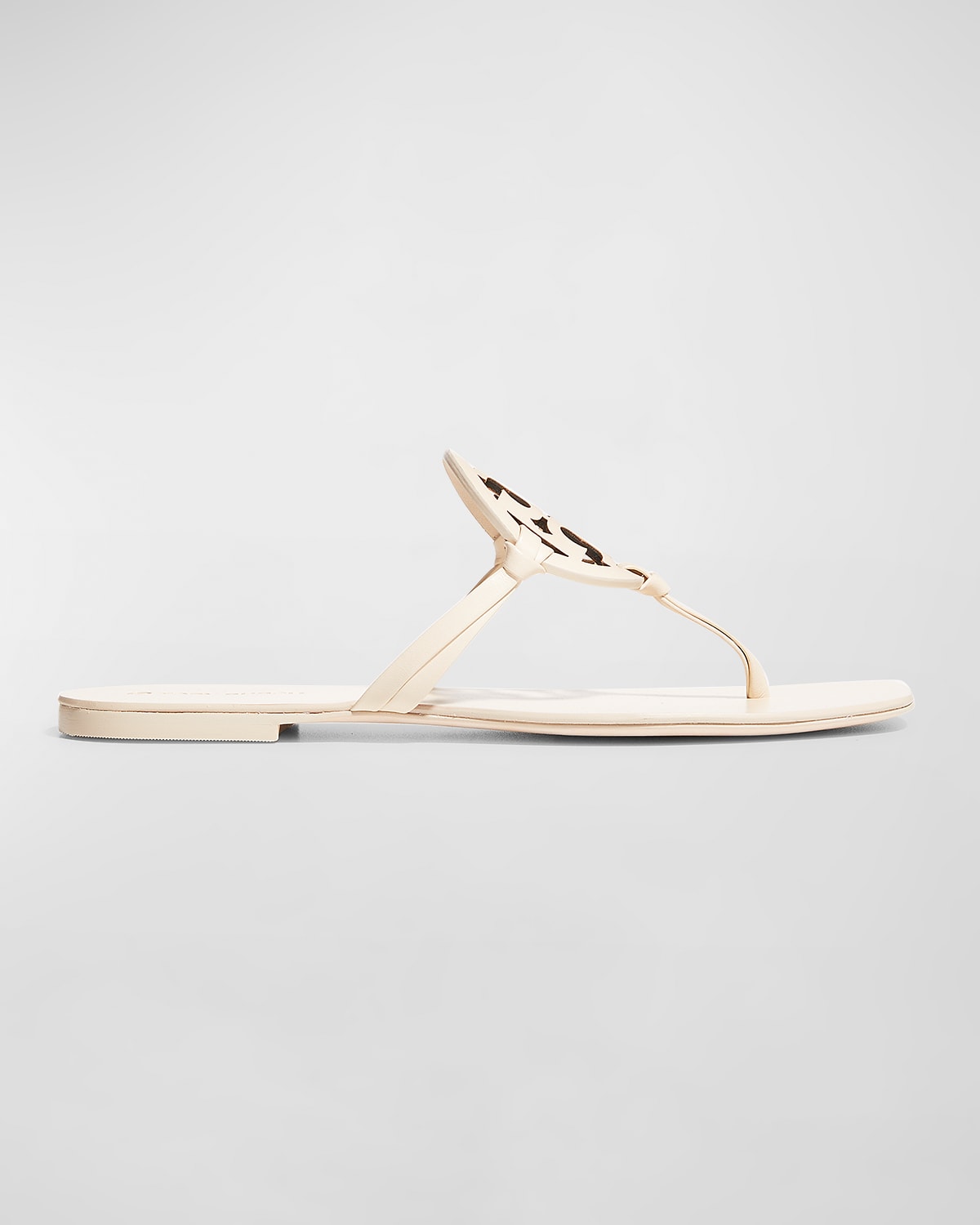 Tory Burch Miller Square-Toe Flat Slide Sandals