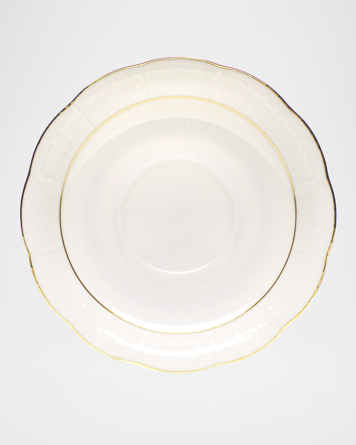 Herend Golden Edge Tea Saucer In White