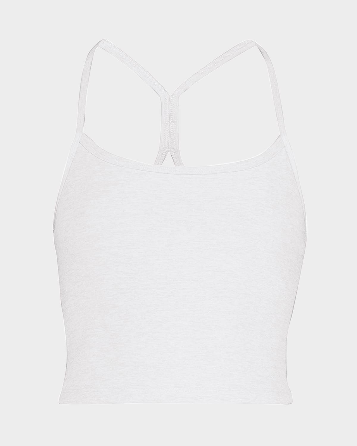 Beyond Yoga Space-dye Slim Racerback Cropped Tank In Cloud White