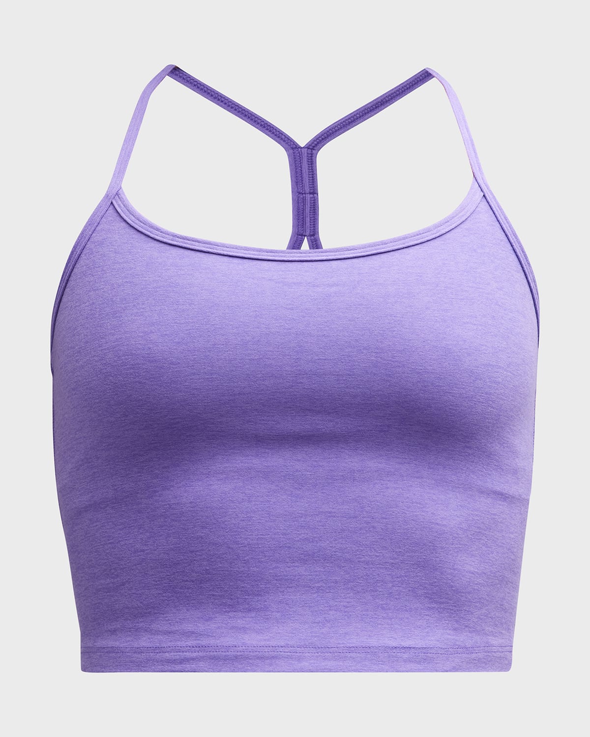 Shop Beyond Yoga Space-dye Slim Racerback Cropped Tank In Nocturnal Navy