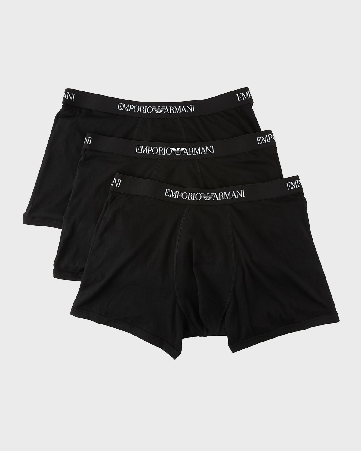Shop Emporio Armani Men's 3-pack Boxer Briefs In Black