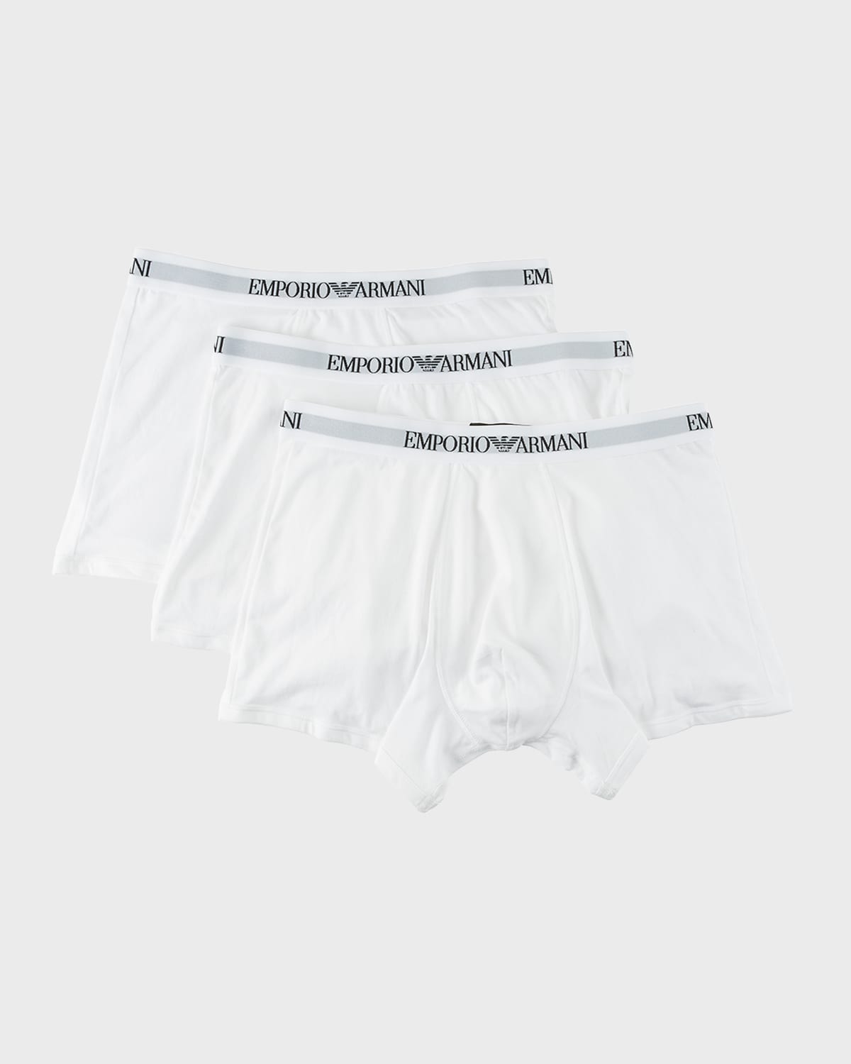 Shop Emporio Armani Men's 3-pack Boxer Briefs In White