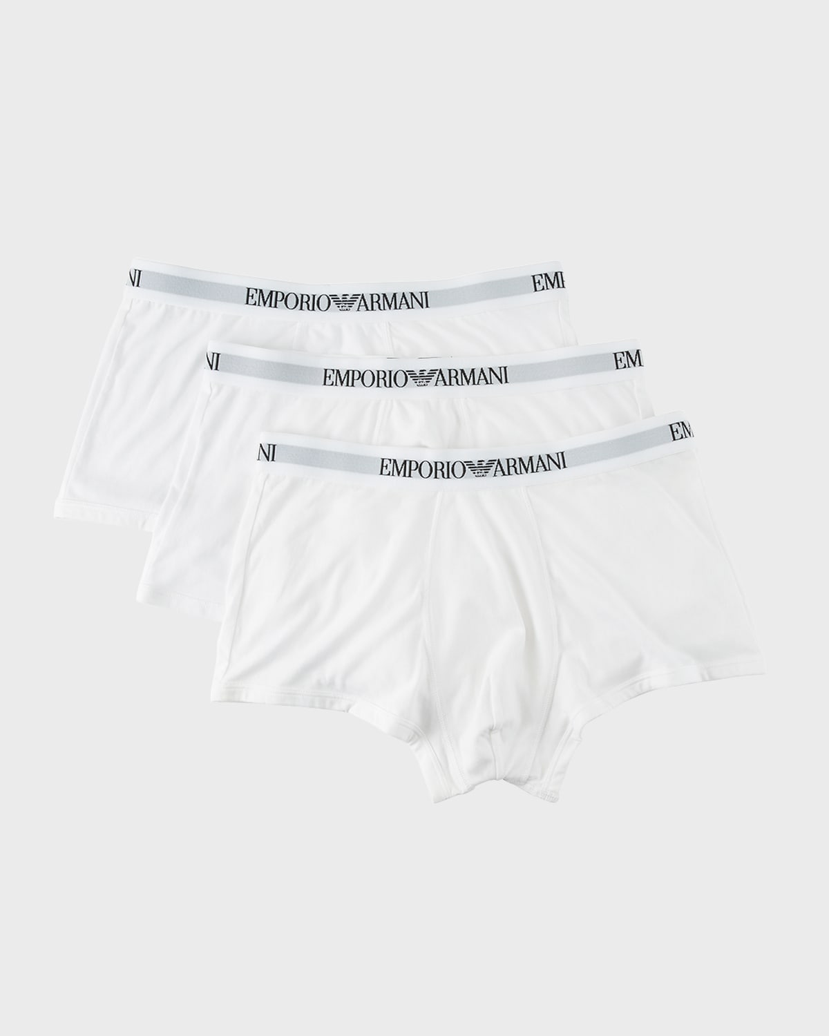 Shop Emporio Armani Men's 3-pack Trunks In White