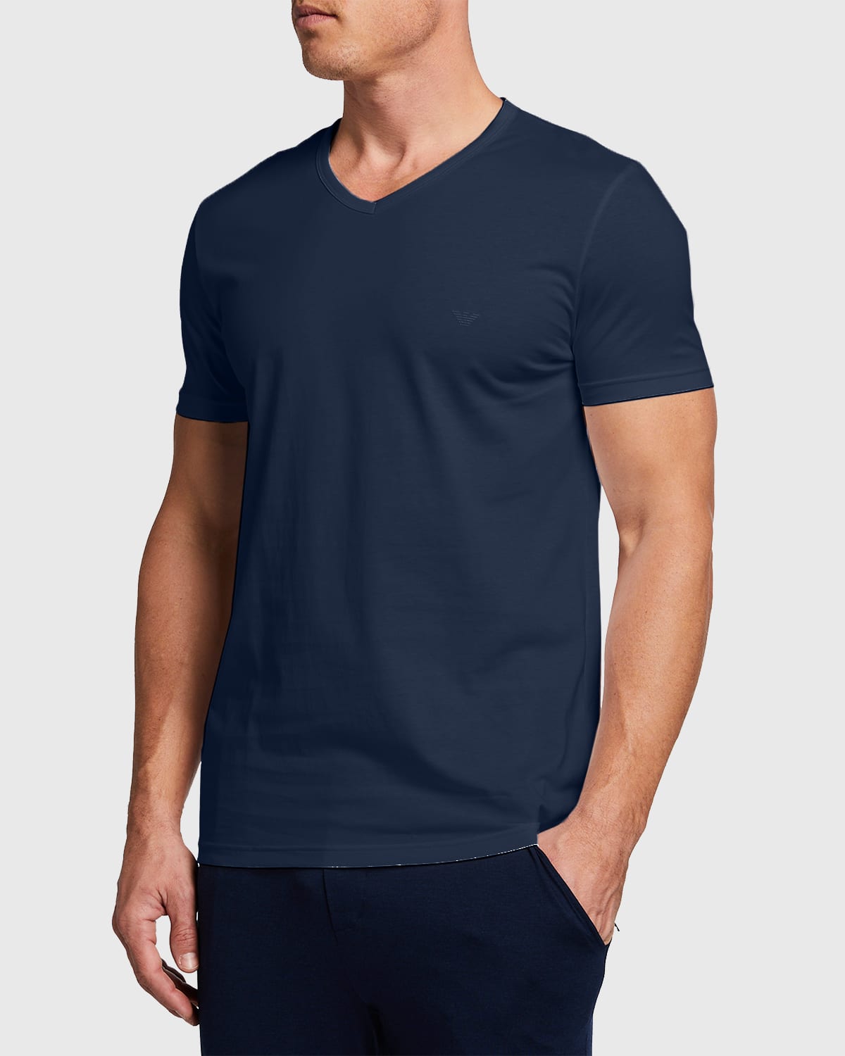 Emporio Armani Men's V-neck Three-pack T-shirts In Multi