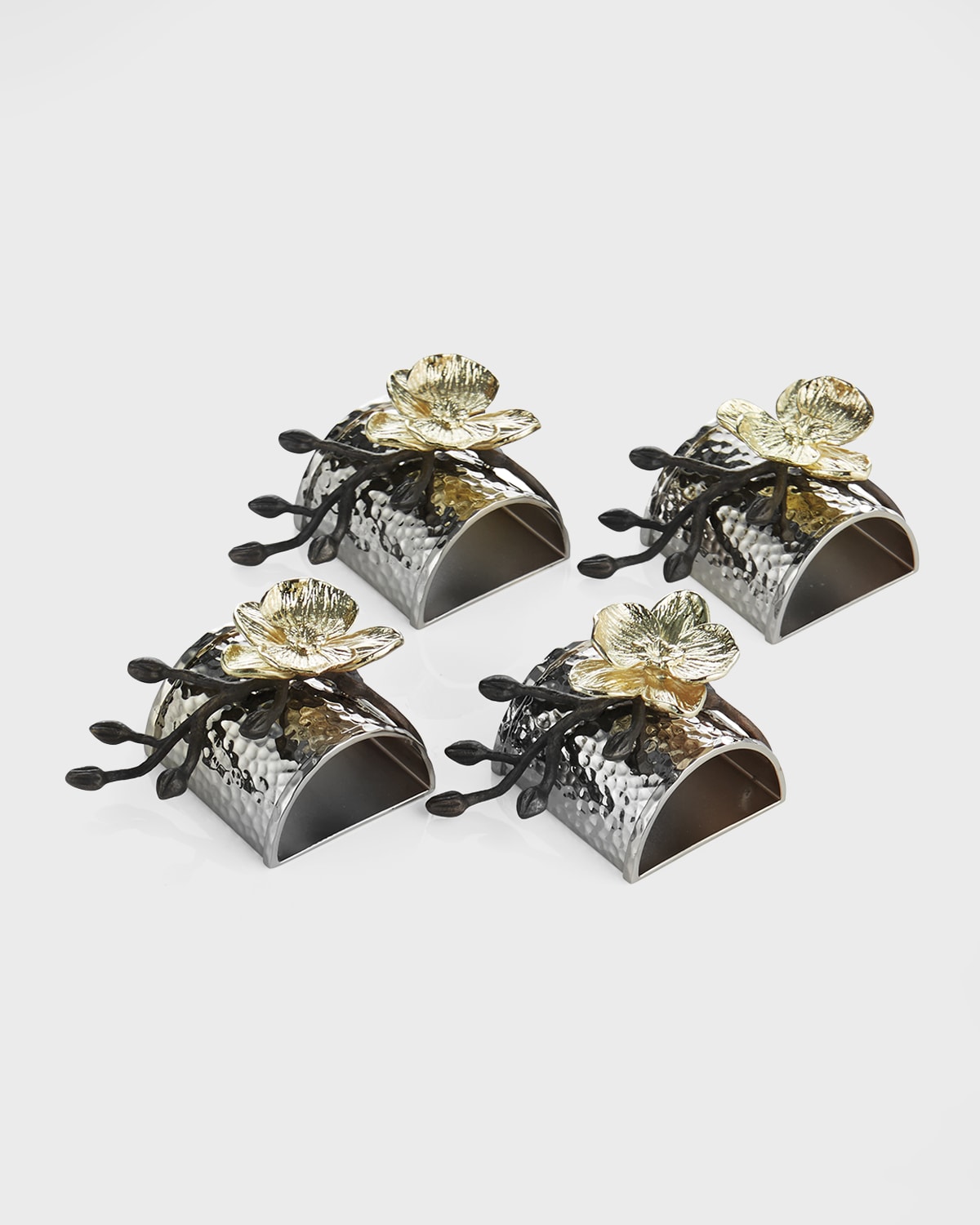 Michael Aram Four Gold Orchid Napkin Rings