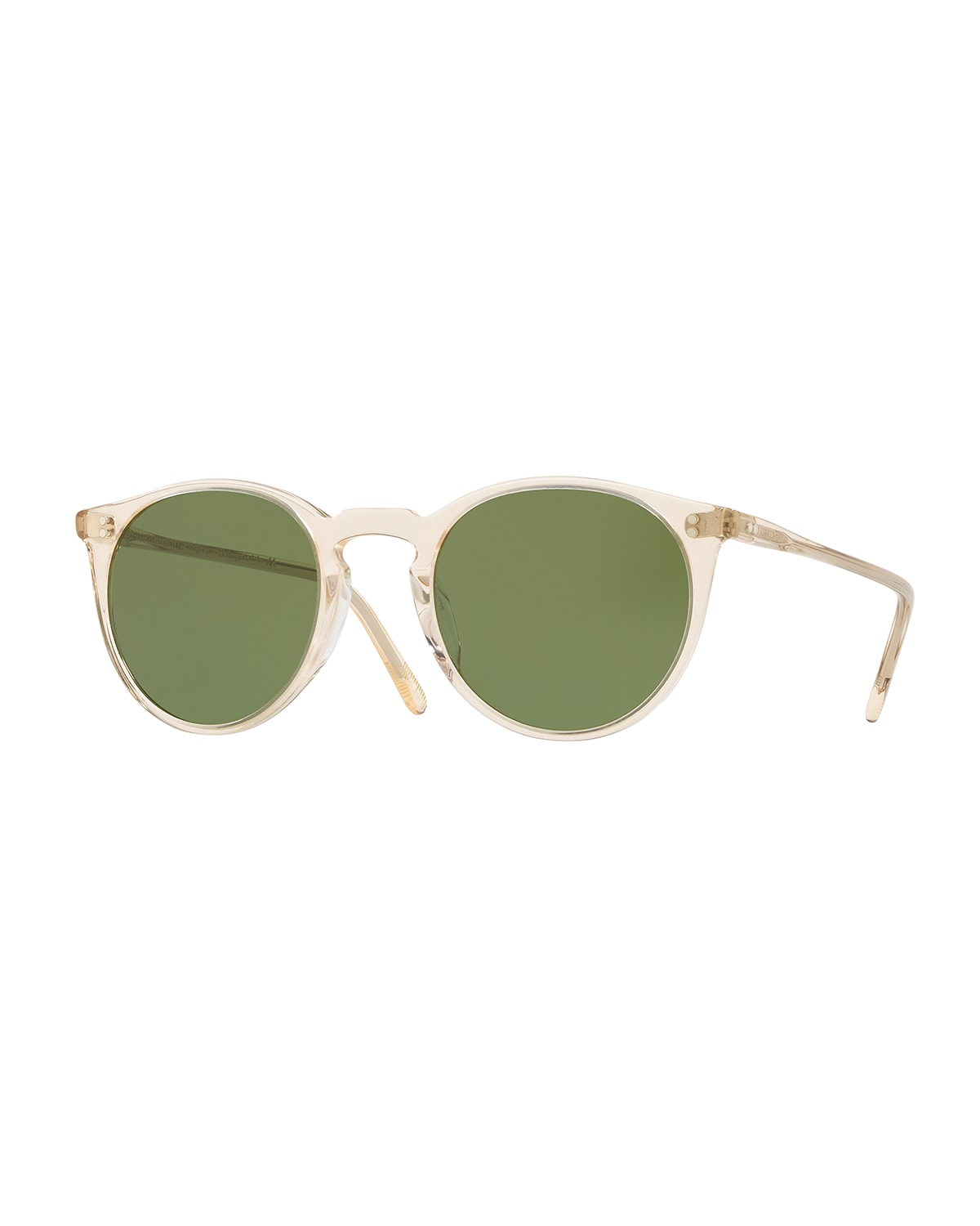Oliver Peoples O'malley Round Acetate Sunglasses In Buff
