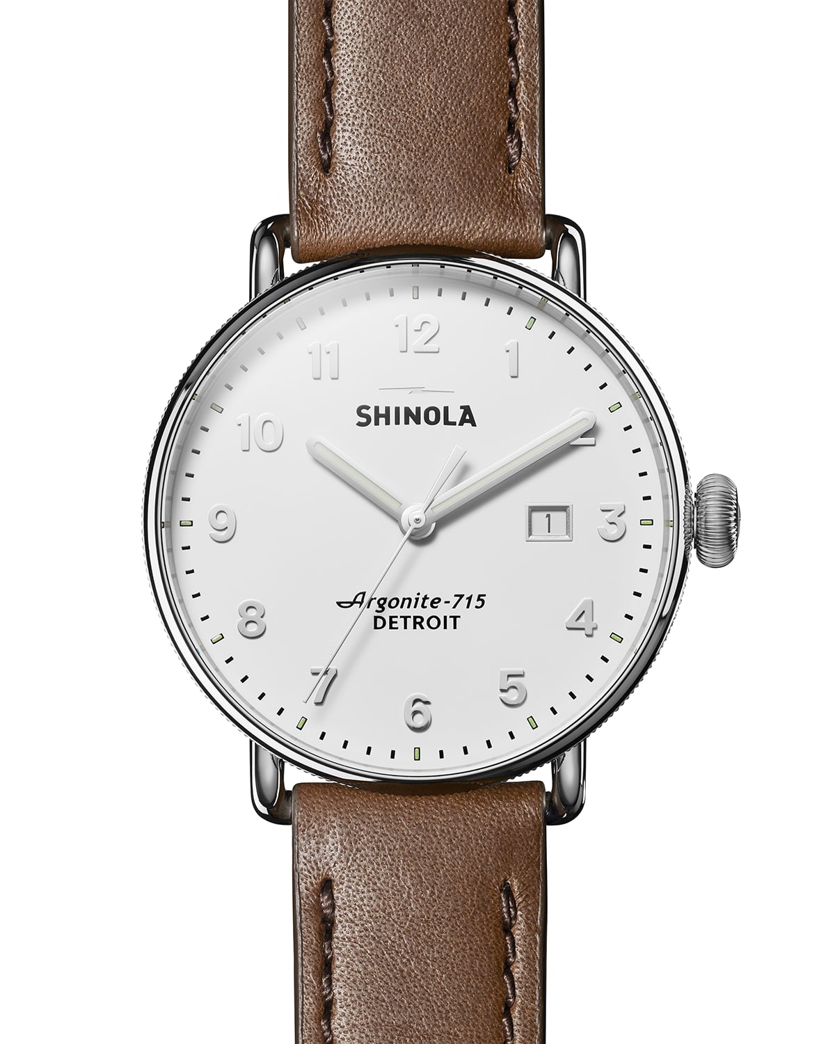 Shinola Men's 43mm Canfield 3hd Leather-strap Watch