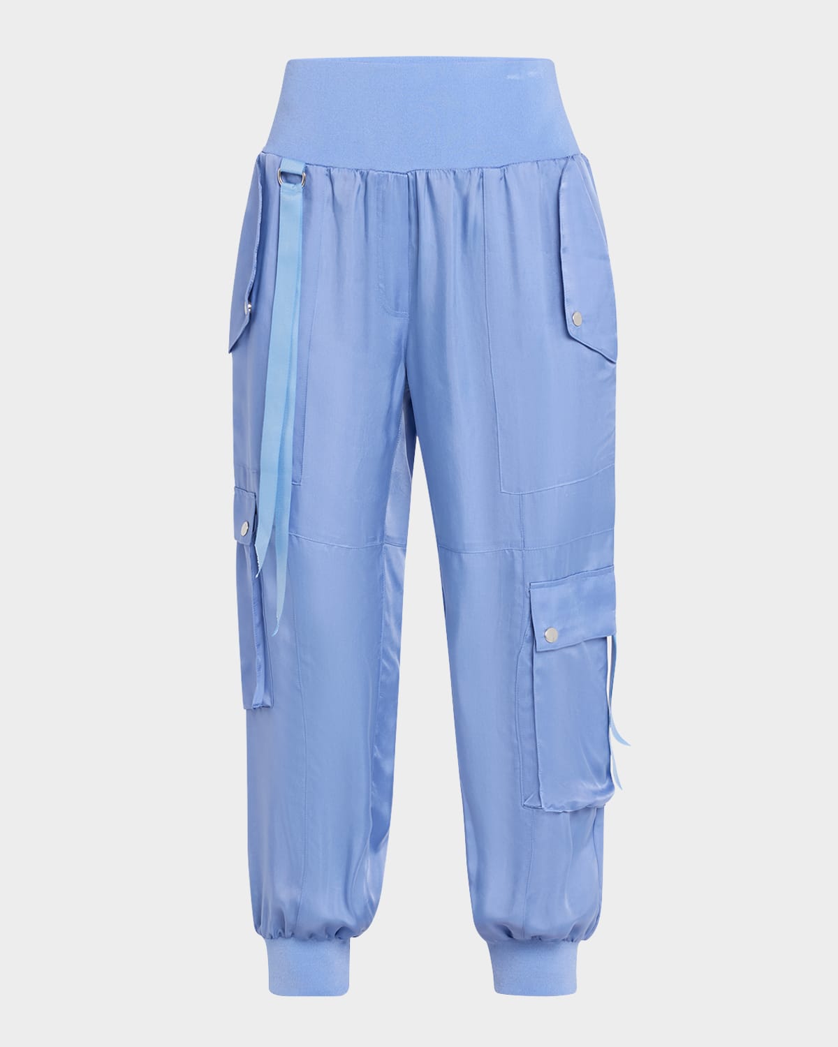 Cinq À Sept Harmony Satin Cargo Jogger Pants